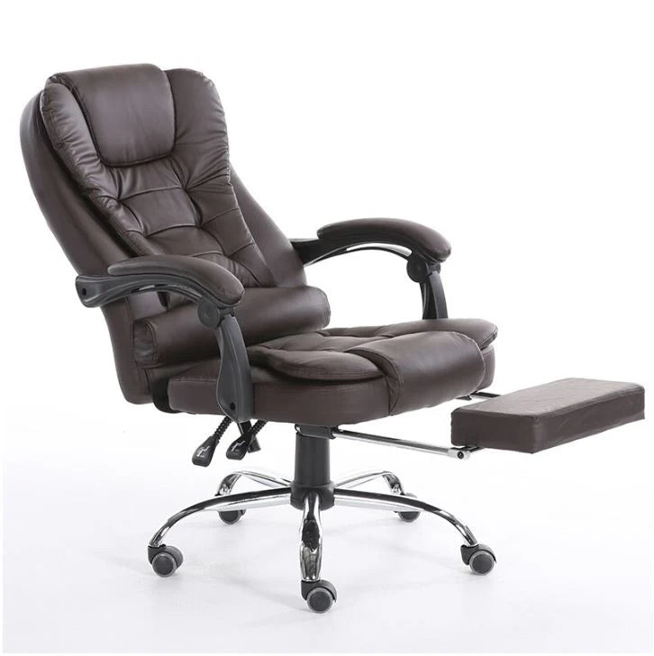 SILLA DE OFICINA ERGONÓMICA MODELO GERENCIAL - 7 VIBROMASAJES -COLOR MARRÓN CAFÉ