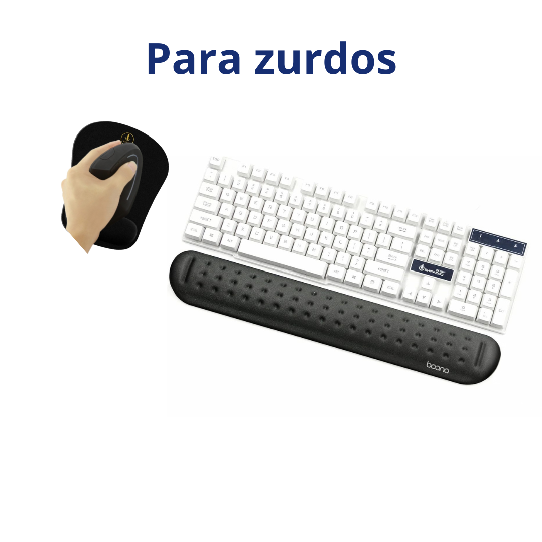 PACK PAD PARA MOUSE Y TECLADO CON MEMORY FOAM