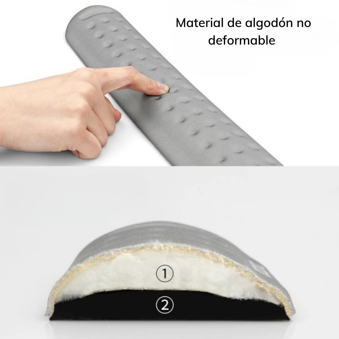 PAD ALMOHADILLA CON MEMORY FOAM VISCOELASTICA Y ERGONÓMICA PARA TECLADO