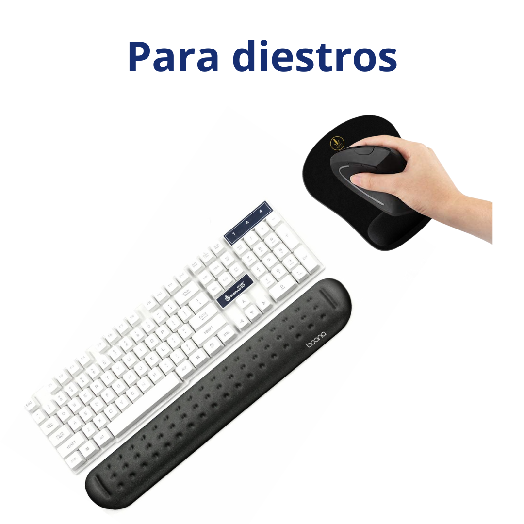 PACK PAD PARA MOUSE Y TECLADO CON MEMORY FOAM