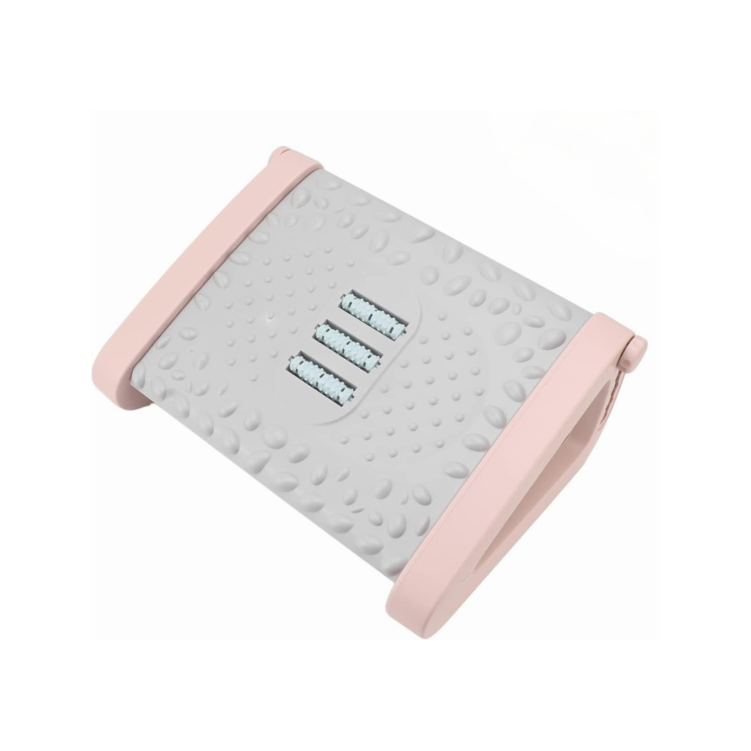 REPOSAPIES ERGONÓMICO EN 6 POSICIONES CON TEXTURA DE MASAJE Y RODILLO - COLOR ROSADO