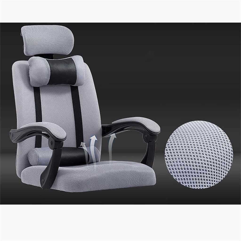 SILLA DE OFICINA CON RECLINACIÓN 135° color GRIS