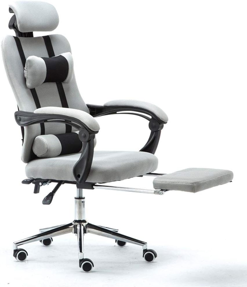 SILLA DE OFICINA CON RECLINACIÓN 135° color GRIS