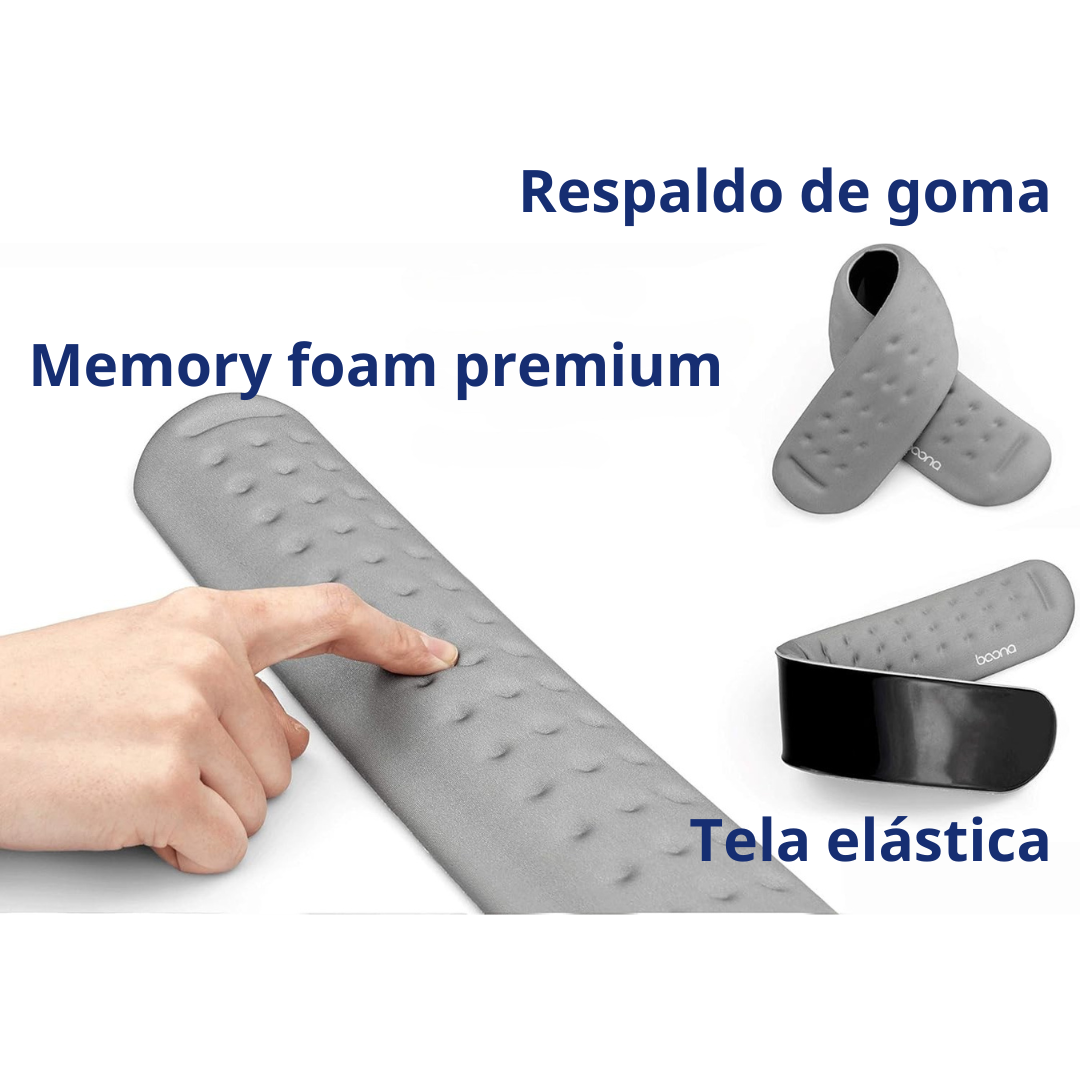 PAD ALMOHADILLA CON MEMORY FOAM VISCOELASTICA Y ERGONÓMICA PARA TECLADO