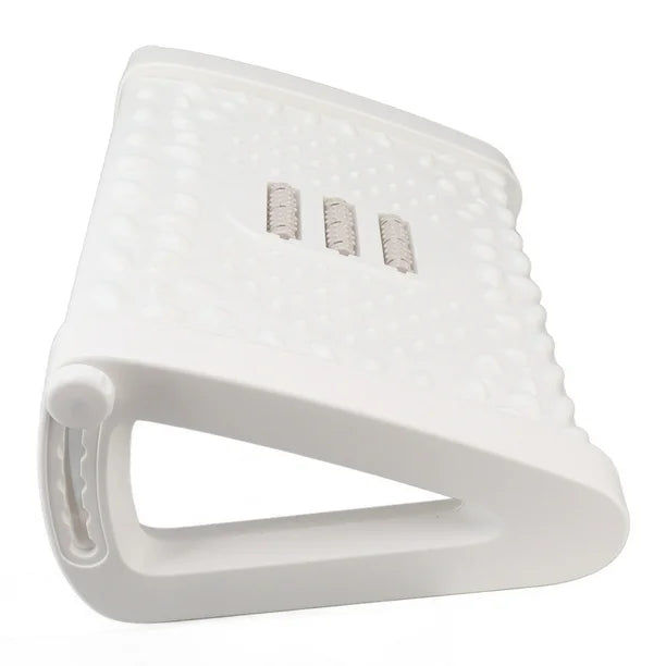 REPOSAPIES ERGONÓMICO EN 6 POSICIONES CON TEXTURA DE MASAJE Y RODILLO - COLOR BLANCO