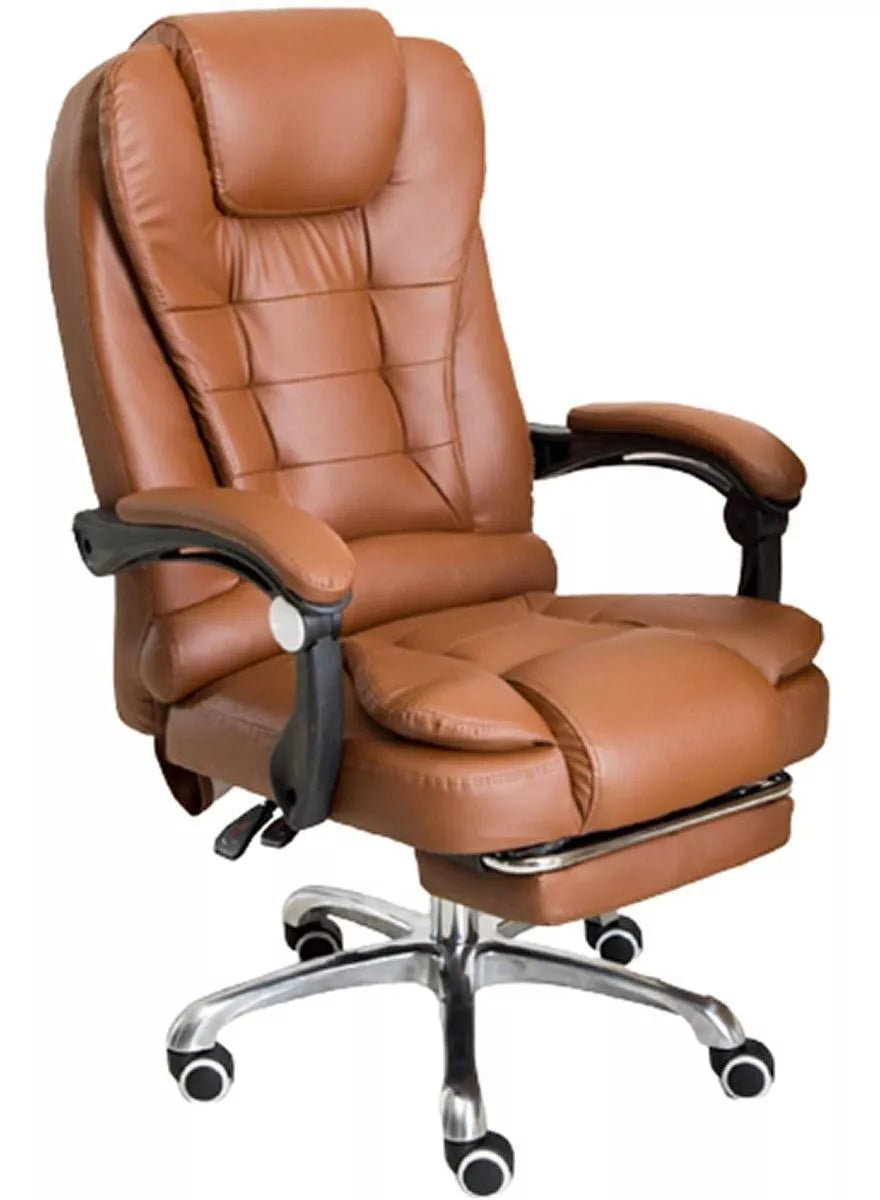 SILLA DE OFICINA ERGONÓMICA MODELO GERENCIAL - 7 VIBROMASAJES -COLOR ÁMBAR