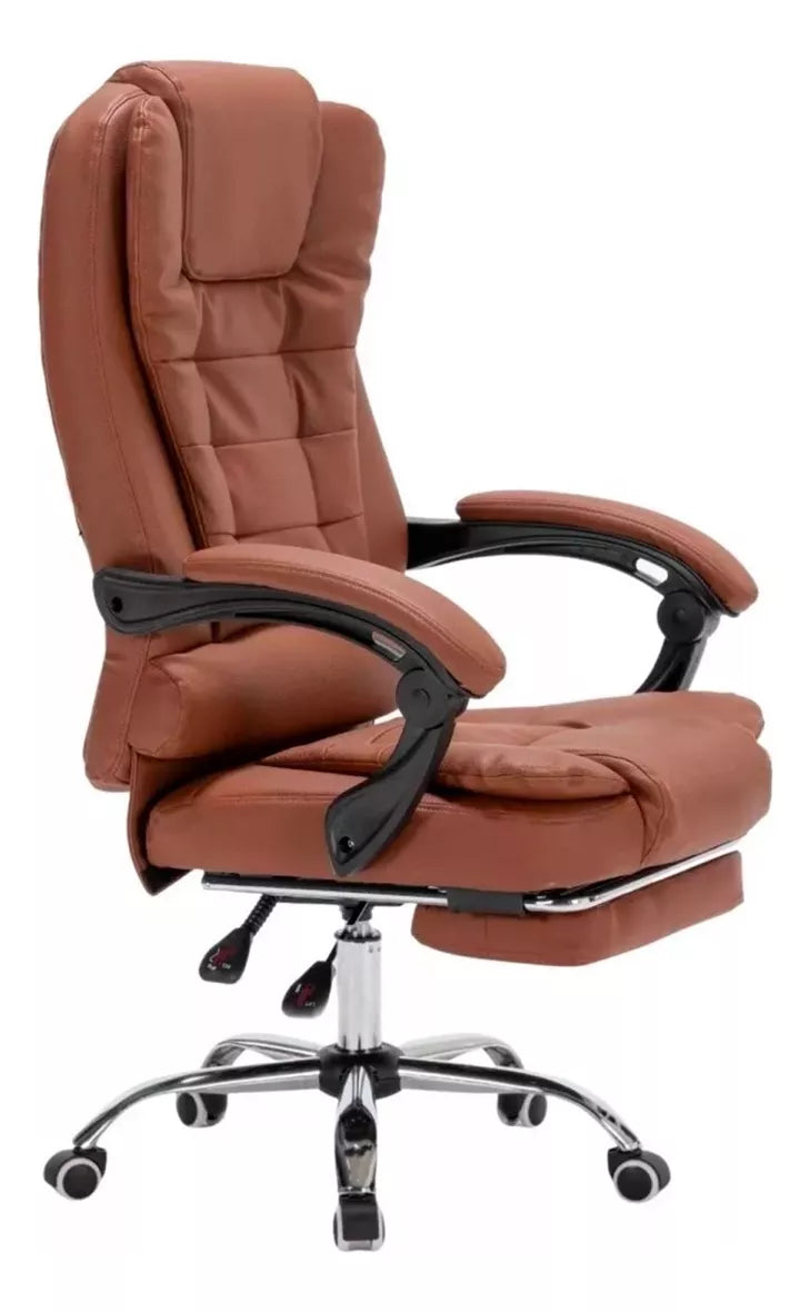 SILLA DE OFICINA ERGONÓMICA MODELO GERENCIAL - 7 VIBROMASAJES -COLOR ÁMBAR