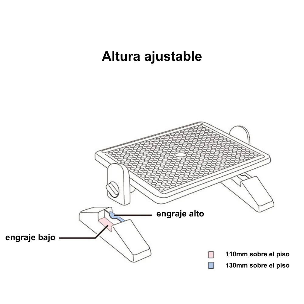 REPOSAPIES ERGONÓMICO LIGERO AJUSTABLE