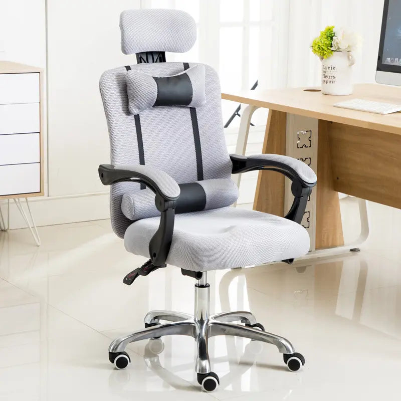SILLA DE OFICINA CON RECLINACIÓN 135° color GRIS