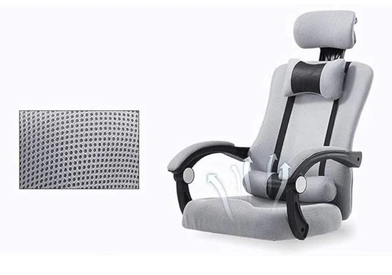 SILLA DE OFICINA CON RECLINACIÓN 135° color GRIS