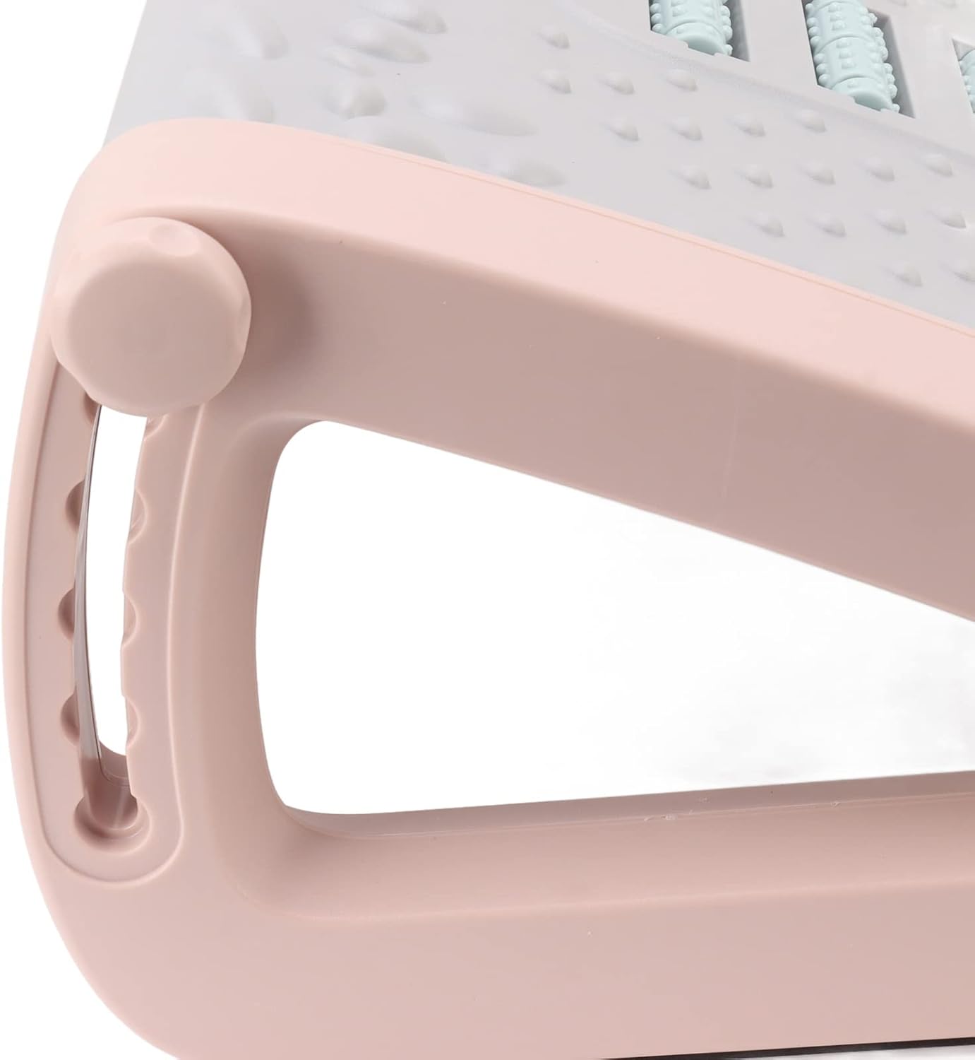 REPOSAPIES ERGONÓMICO EN 6 POSICIONES CON TEXTURA DE MASAJE Y RODILLO - COLOR ROSADO