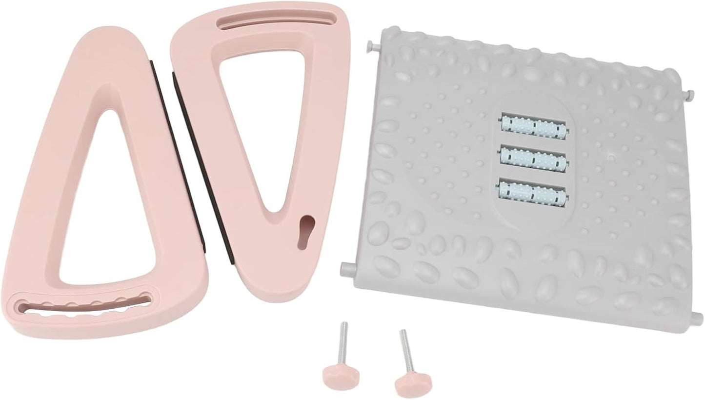 REPOSAPIES ERGONÓMICO EN 6 POSICIONES CON TEXTURA DE MASAJE Y RODILLO - COLOR ROSADO