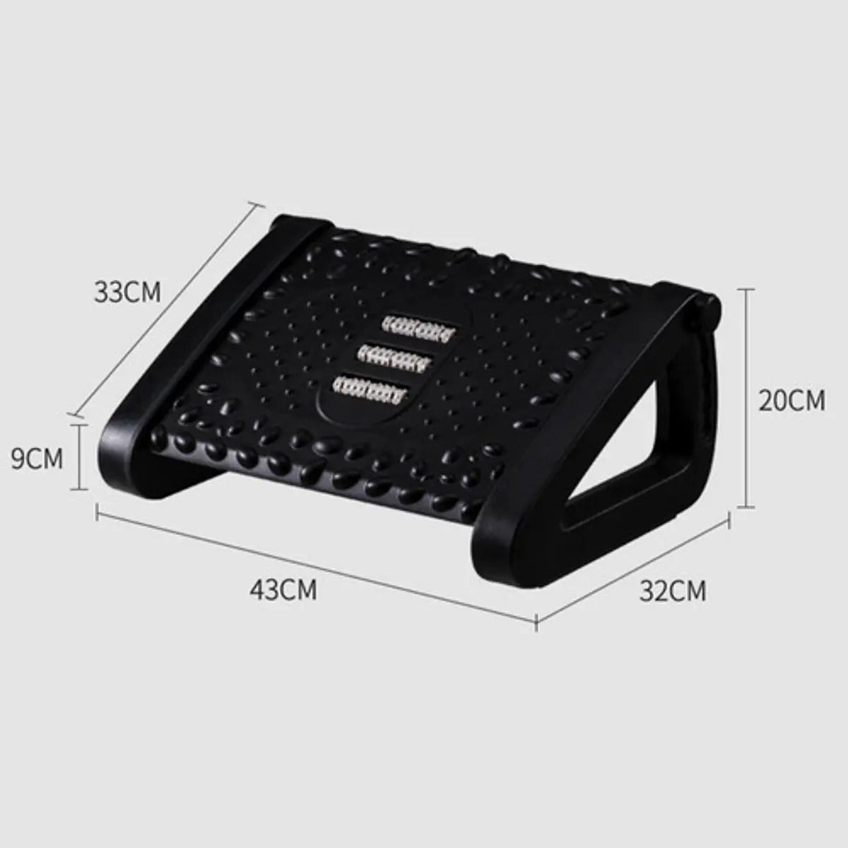 REPOSAPIES ERGONÓMICO EN 6 POSICIONES CON TEXTURA DE MASAJE Y RODILLO - COLOR BLANCO