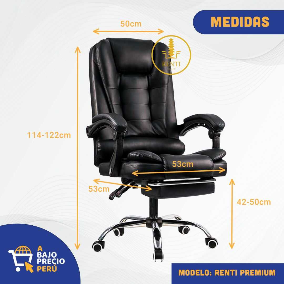 SILLA DE OFICINA ERGONÓMICA MODELO GERENCIAL - 7 VIBROMASAJES -COLOR ÁMBAR