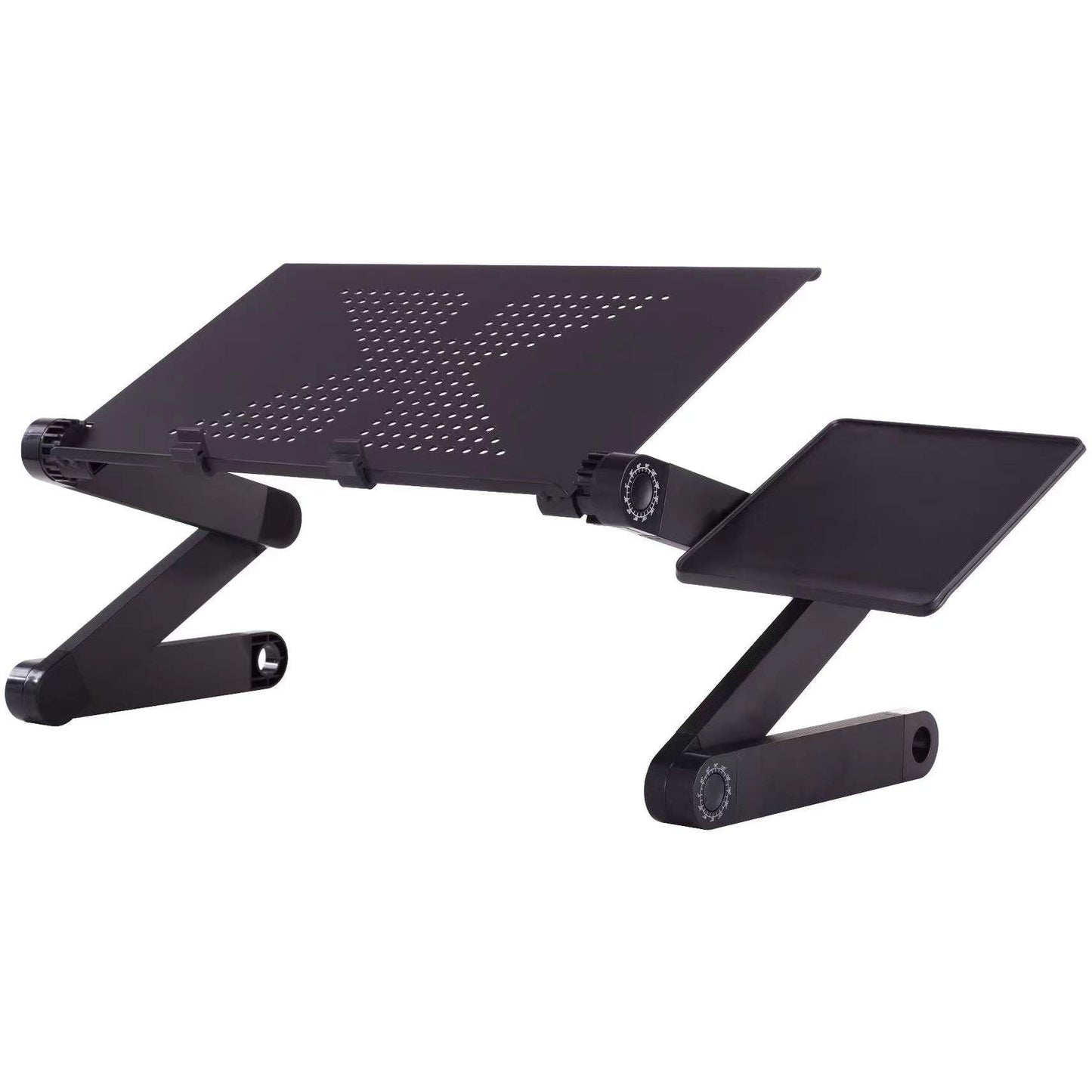 MESA PARA LAPTOP ERGONÓMICA CON COOLER Y BANDEJA PARA MOUSE, ÁNGULOS GRADUABLES.- COLOR NEGRO