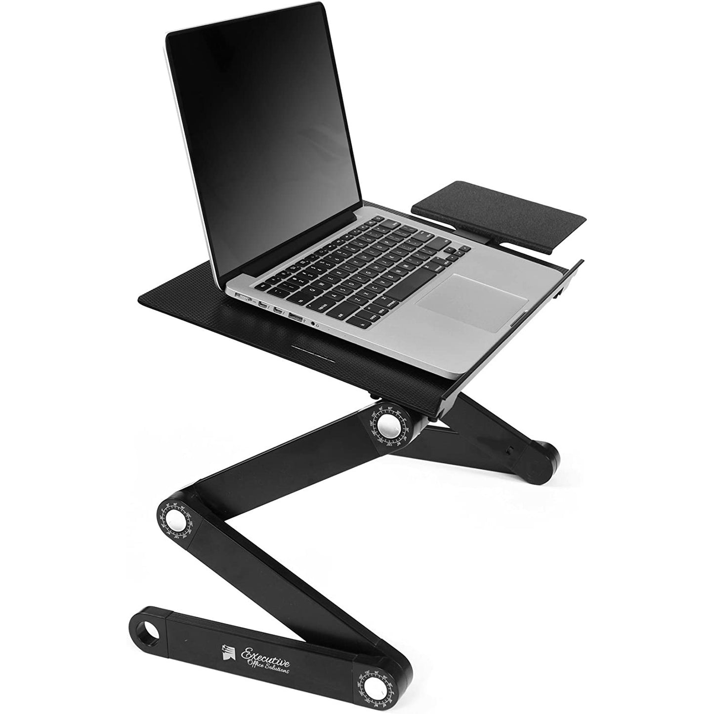 MESA PARA LAPTOP ERGONÓMICA CON COOLER Y BANDEJA PARA MOUSE, ÁNGULOS GRADUABLES.- COLOR NEGRO