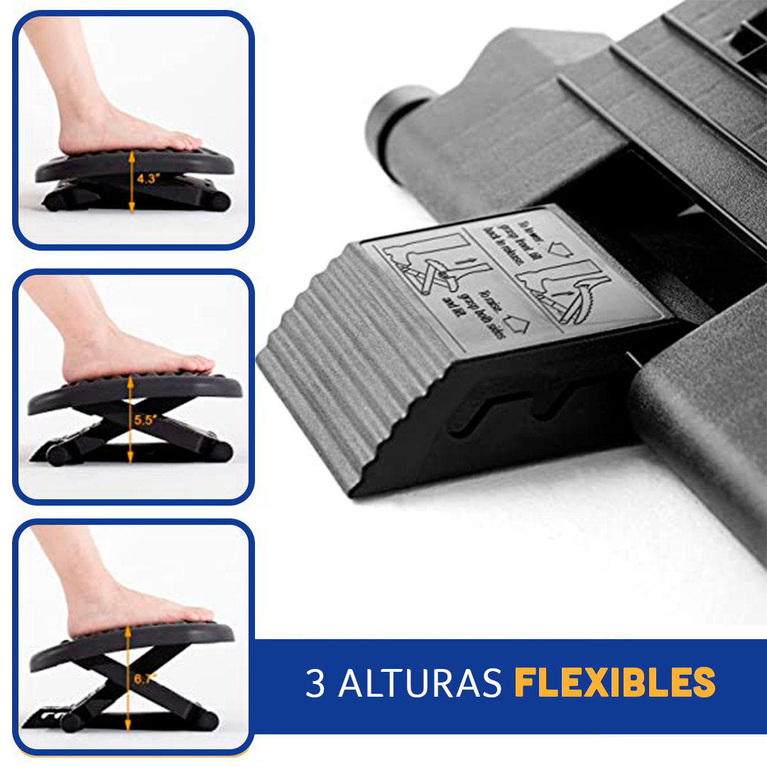 REPOSAPIÉS ERGONÓMICO AJUSTABLE EN 3 POSICIONES