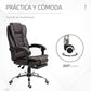 SILLA DE OFICINA ERGONÓMICA MODELO GERENCIAL  - 7 VIBROMASAJES -COLOR MARRÓN CAFÉ