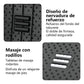 REPOSAPIES ERGONÓMICO EN 6 POSICIONES CON TEXTURA DE MASAJE Y RODILLO - COLOR NEGRO