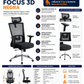 Silla Ergonómica Focus 3D con Brazos 3D y Soporte Lumbar