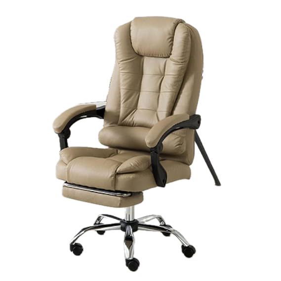 SILLA ERGONÓMICA GERENCIAL PARA OFICINA - 7 VIBROMASAJES -COLOR CAPUCCINO