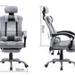SILLA DE OFICINA CON RECLINACIÓN 135° color GRIS