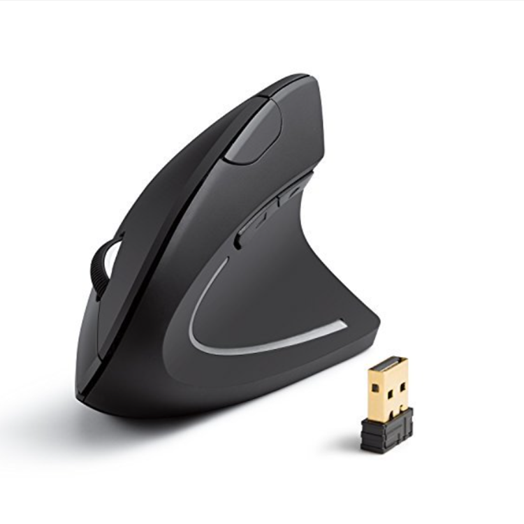 MOUSE ERGONÓMICO P/DIESTROS + PAD MOUSE MEMORY FOAM GRATIS