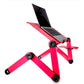 MESA PARA LAPTOP ERGONÓMICA CON COOLER Y BANDEJA PARA MOUSE, ÁNGULOS GRADUABLES.- COLOR MAGENTA