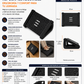 REPOSAPIES ERGONÓMICO EN 6 POSICIONES CON TEXTURA DE MASAJE Y RODILLO - COLOR NEGRO