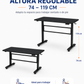 Escritorio eléctrico con altura regulable de 74 a 119 cm