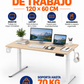 Escritorio eléctrico roble beige de 120 por 60 cm con capacidad de hasta 70 kg