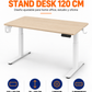 Escritorio eléctrico Stand Desk 120 cm roble beige y blanco con 1 motor
