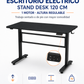 Escritorio eléctrico Stand Desk 120 cm negro con 1 motor y altura regulable