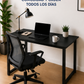 Escritorio Ergonómico Essential 120 cm con Estructura Metálica – Negro