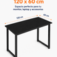 Escritorio Ergonómico Essential 120 cm con Estructura Metálica – Negro