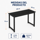 Escritorio Ergonómico Essential 120 cm con Estructura Metálica – Negro