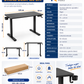 Ficha técnica del escritorio eléctrico Stand Desk 120 cm negro