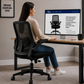 Silla Ergonómica Ejecutiva Mesh con Soporte Lumbar y Brazos Abatibles – Executive One Negra