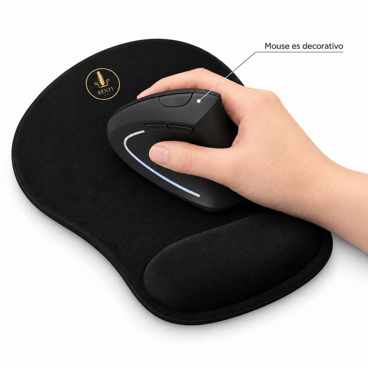 PAD MOUSE ERGONÓMICO CON MEMORY FOAM