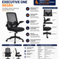Silla Ergonómica Ejecutiva Mesh con Soporte Lumbar y Brazos Abatibles – Executive One Negra
