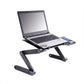MESA PARA LAPTOP ERGONÓMICA CON COOLER Y BANDEJA PARA MOUSE, ÁNGULOS GRADUABLES.- COLOR NEGRO