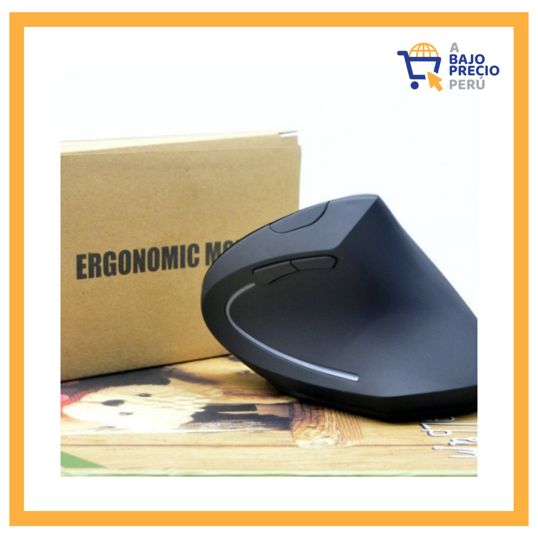 MOUSE ERGONÓMICO P/DIESTRO VERTICAL INALÁMBRICO + PAD MOUSE MEMORY FOAM GRATIS